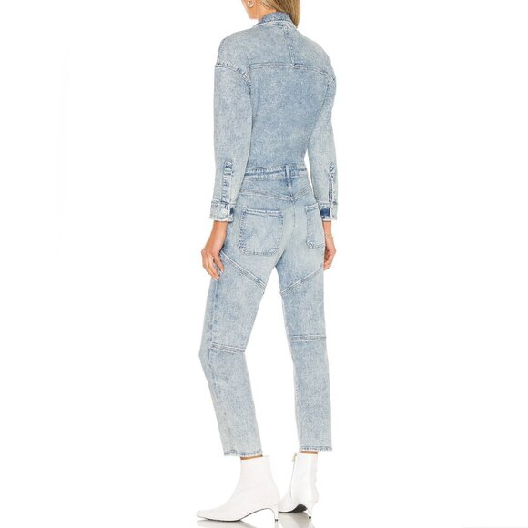 NWT MOTHER All In One Breaker Denim Jumpsuit Size L - Picture 10 of 15